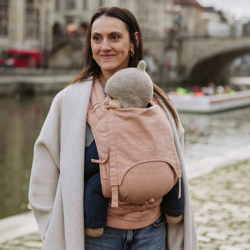 FlyClick - Halfbuckle Baby carrier - Cubic Lines - tuscany